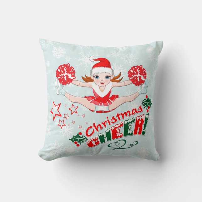 Christmas Cheer Throw Pillow (Front)