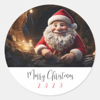 Christmas Cheer: Unwrap the Savings! 🎁 Festive Classic Round Sticker