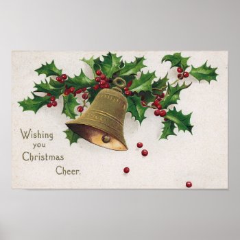 Christmas Cheer Vintage Poster by ChristmasTimeByDarla at Zazzle