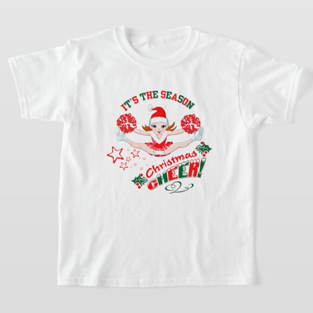 Christmas Cheerleader T-Shirt (Laydown)