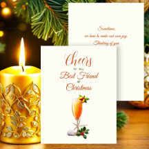 Christmas Cheers Best Friend Peach Bellini