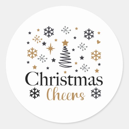 Christmas Cheers  Classic Round Sticker