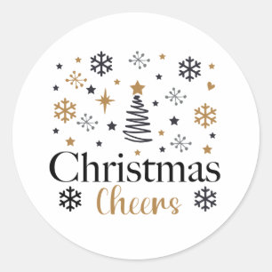 Christmas Cheers Classic Round Sticker