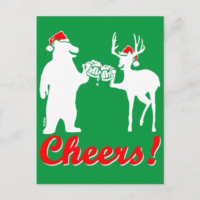 Christmas Cheers ! Holiday Postcard (Front)