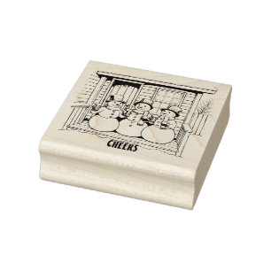 Christmas Cheers Rubber Stamp