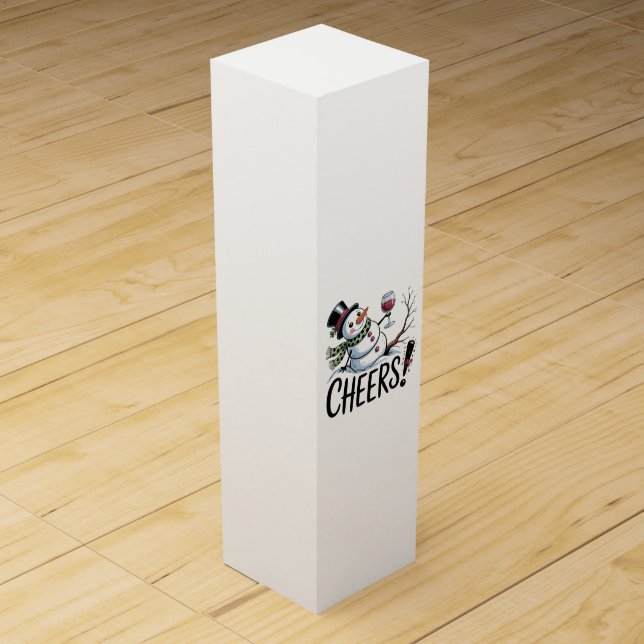 Christmas Cheers Snowman Kitchen Wine Kitchen Box (Front)