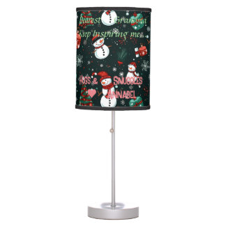 Christmas Cheery Snowman Table Lamp