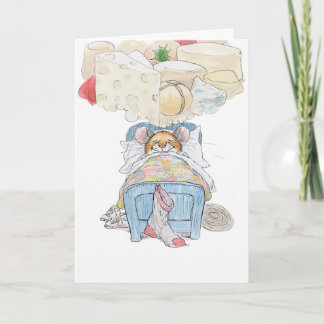 Christmas Cheese Dreaming Mouse Card