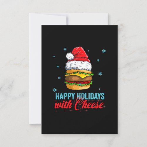 Christmas cheeseburger Happy Holidays with Cheese Invitation