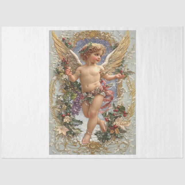 Christmas Cherub Tissue Paper (Front)