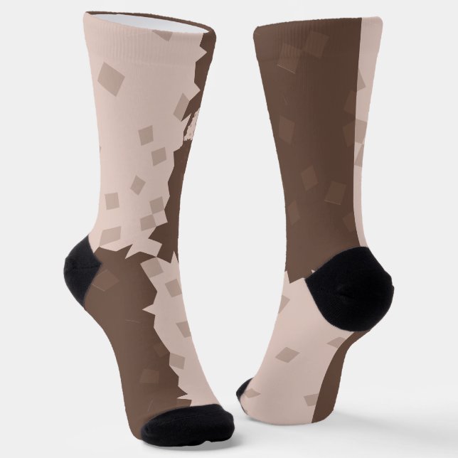 Christmas Chess Cookies Pattern Socks (Angled)