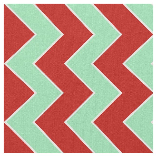 Christmas Chevron Stripe Zigzag Geometric Fabric (Close Up)