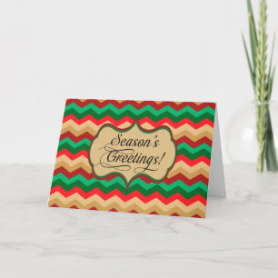 Christmas Chevron Zigzag Holiday Card