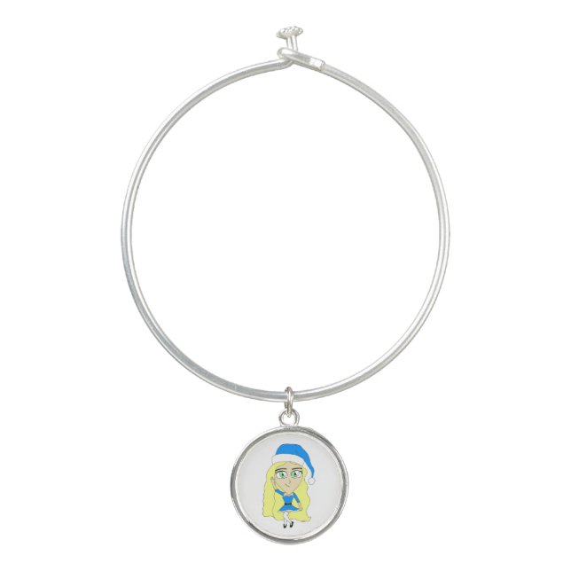Christmas chibi       bangle bracelet (Front)