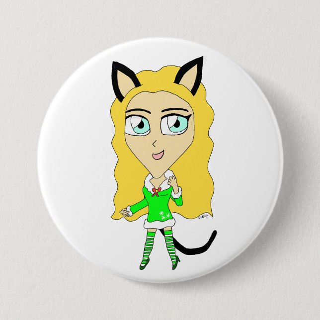 Christmas chibi    button (Front)
