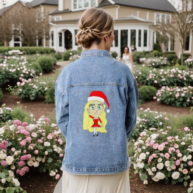 Christmas chibi denim jacket (Wedding Back)