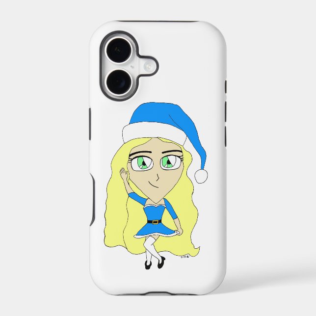 Christmas chibi  iphone case (Back)