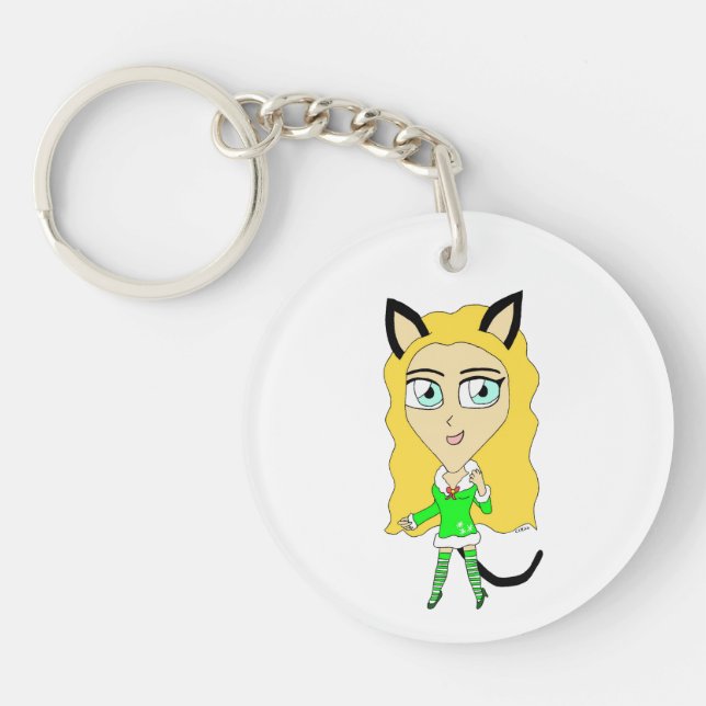 Christmas chibi    keychain (Front)