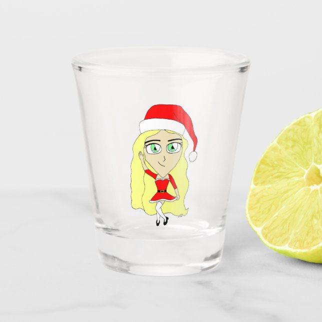 Christmas chibi    shot glass (Front)