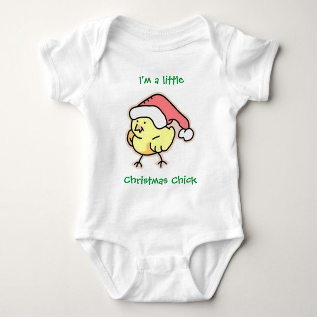 Christmas Chick Baby Bodysuit (Front)
