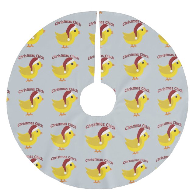 Christmas Chick Brushed Polyester Tree Skirt (Front)