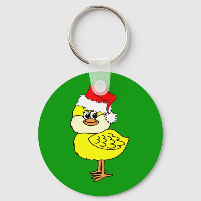 Christmas chick keychain (Front)