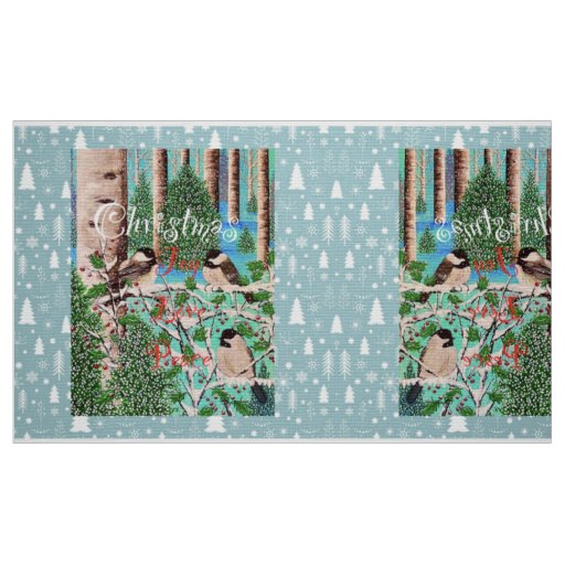 Christmas Chickadee Chatter Fabric 2