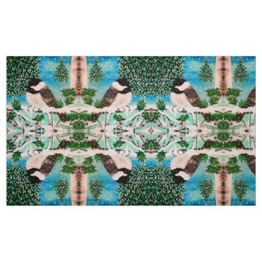 Christmas Chickadee Chatter Fabric 4