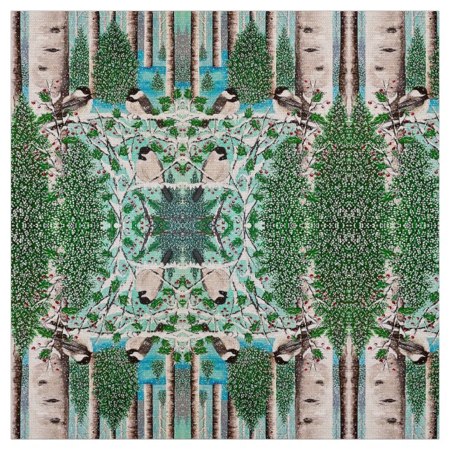 Christmas Chickadee Chatter Fabric 6 (Swatch)