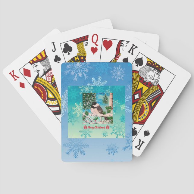 Christmas Chickadee Chatter  Poker Cards (Back)