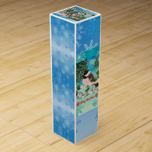 Christmas Chickadee Chatter Wine Box