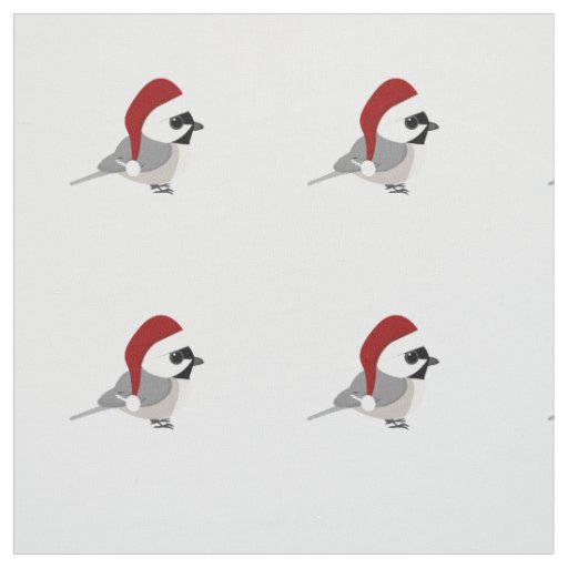 Christmas Chickadee Fabric