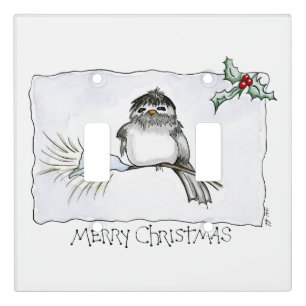 Christmas Chickadee Light Switch Cover