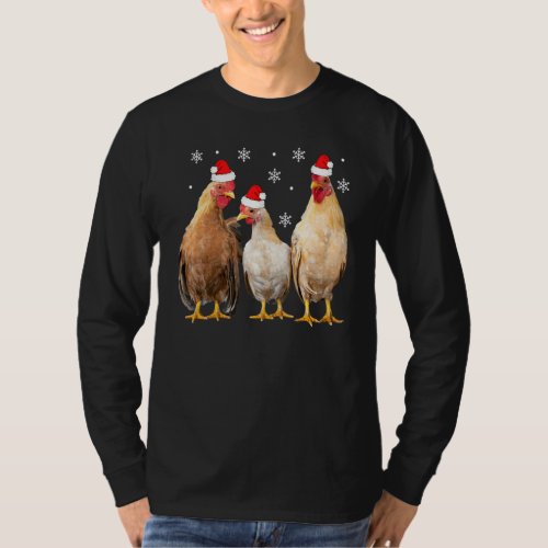 Christmas Chicken  Kids Matching Family Chicken Pa T_Shirt