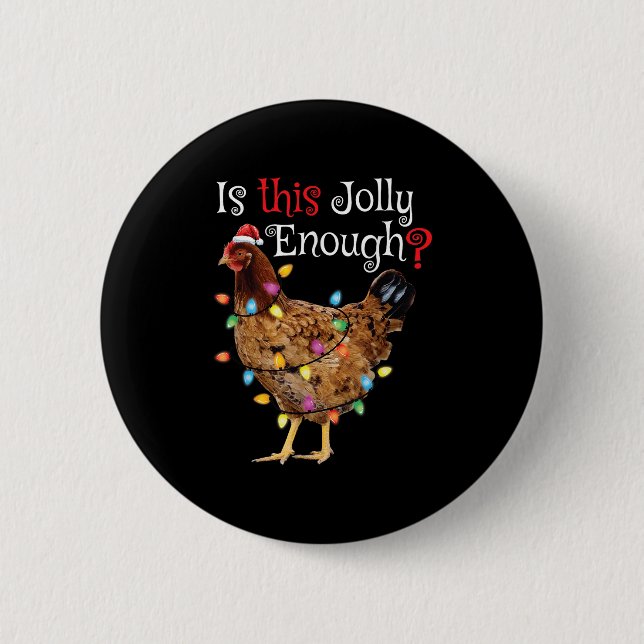Christmas Chicken Shirt Women Men Kids Funny Santa Button (Front)