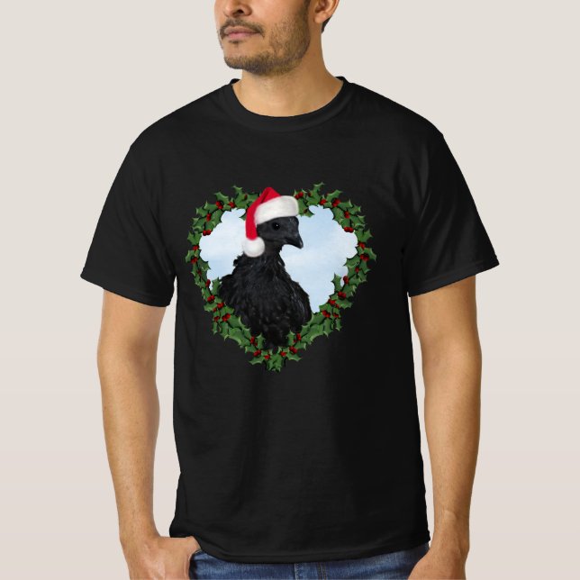 Christmas Chicken * Svart Hona T-Shirt (Front)