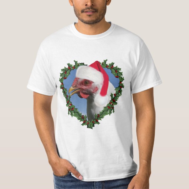 Christmas Chicken * White Plymouth Rock T-Shirt (Front)