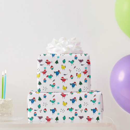 Christmas chickens color of your choise wrapping p wrapping paper