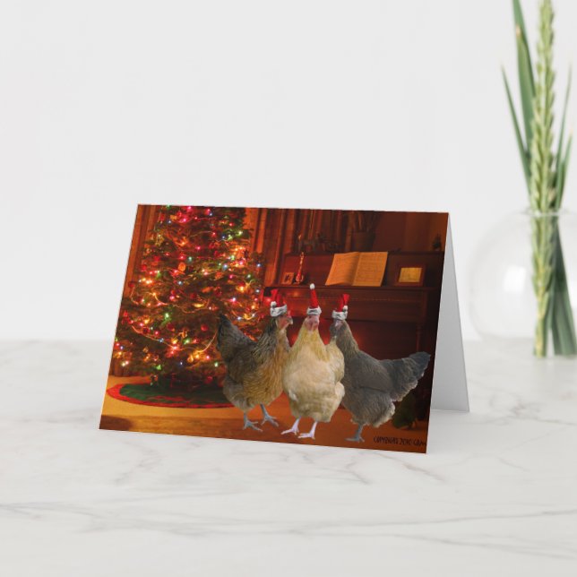 Christmas Chickens Holiday Card (Front)