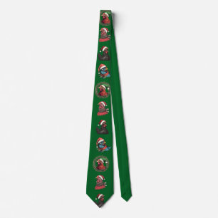 Christmas Chickens Sing Neck Tie