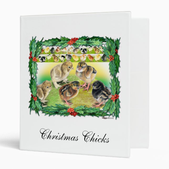 Christmas Chicks 3 Ring Binder (Front/Inside)