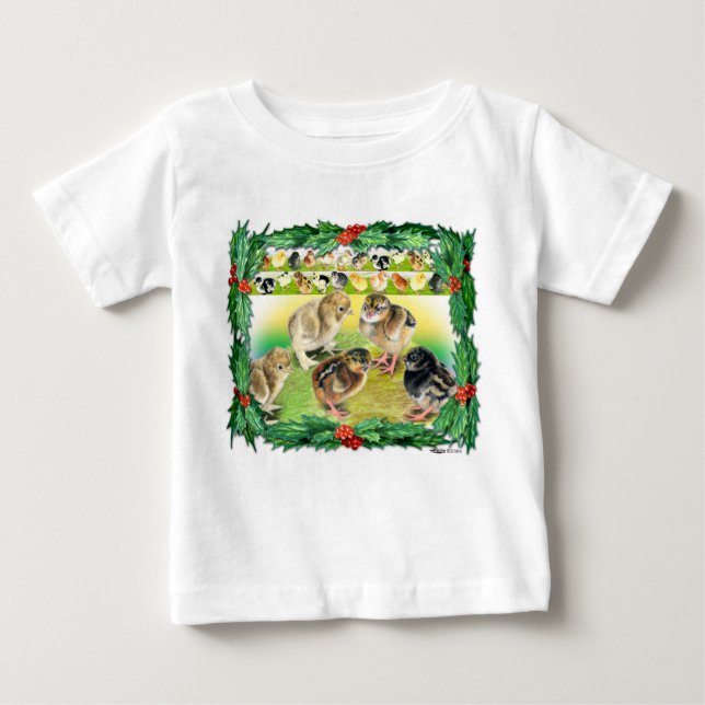 Christmas Chicks Baby T-Shirt (Front)
