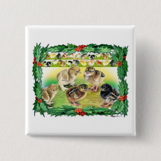Christmas Chicks Button