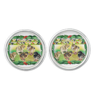 Christmas Chicks Cufflinks