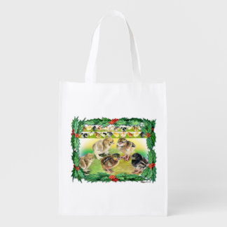 Christmas Chicks Grocery Bag
