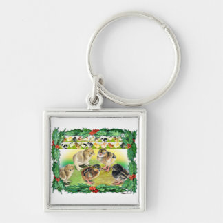 Christmas Chicks Keychain