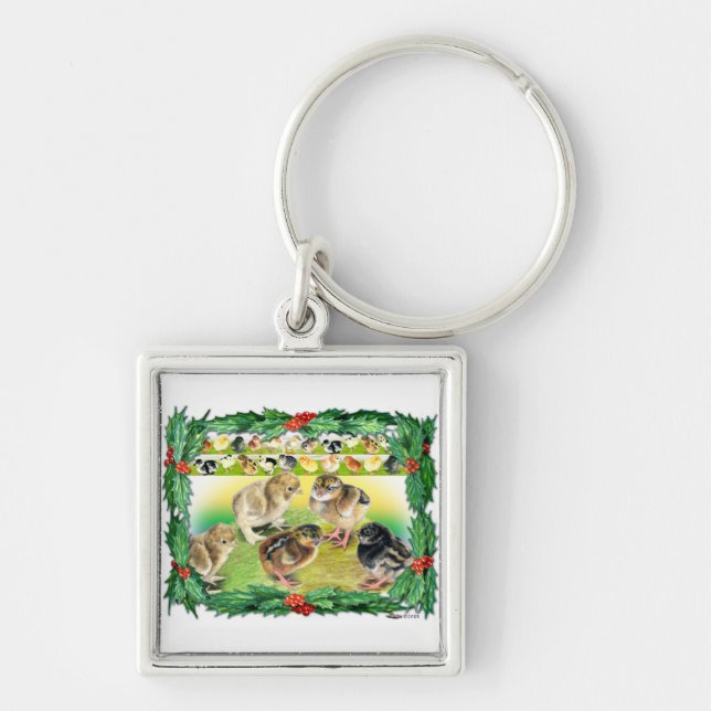 Christmas Chicks Keychain (Front)