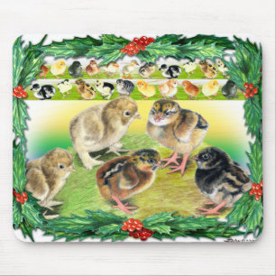 Christmas Chicks Mouse Pad