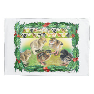 Christmas Chicks Pillow Case