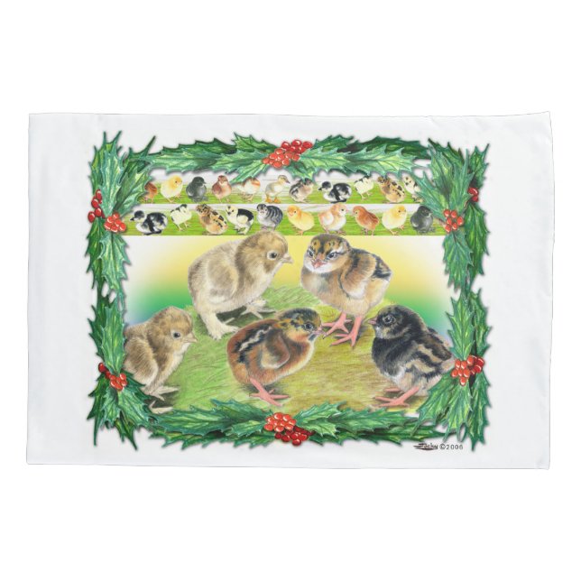 Christmas Chicks Pillow Case (Back)